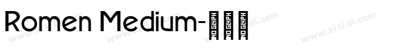 Romen Medium字体转换